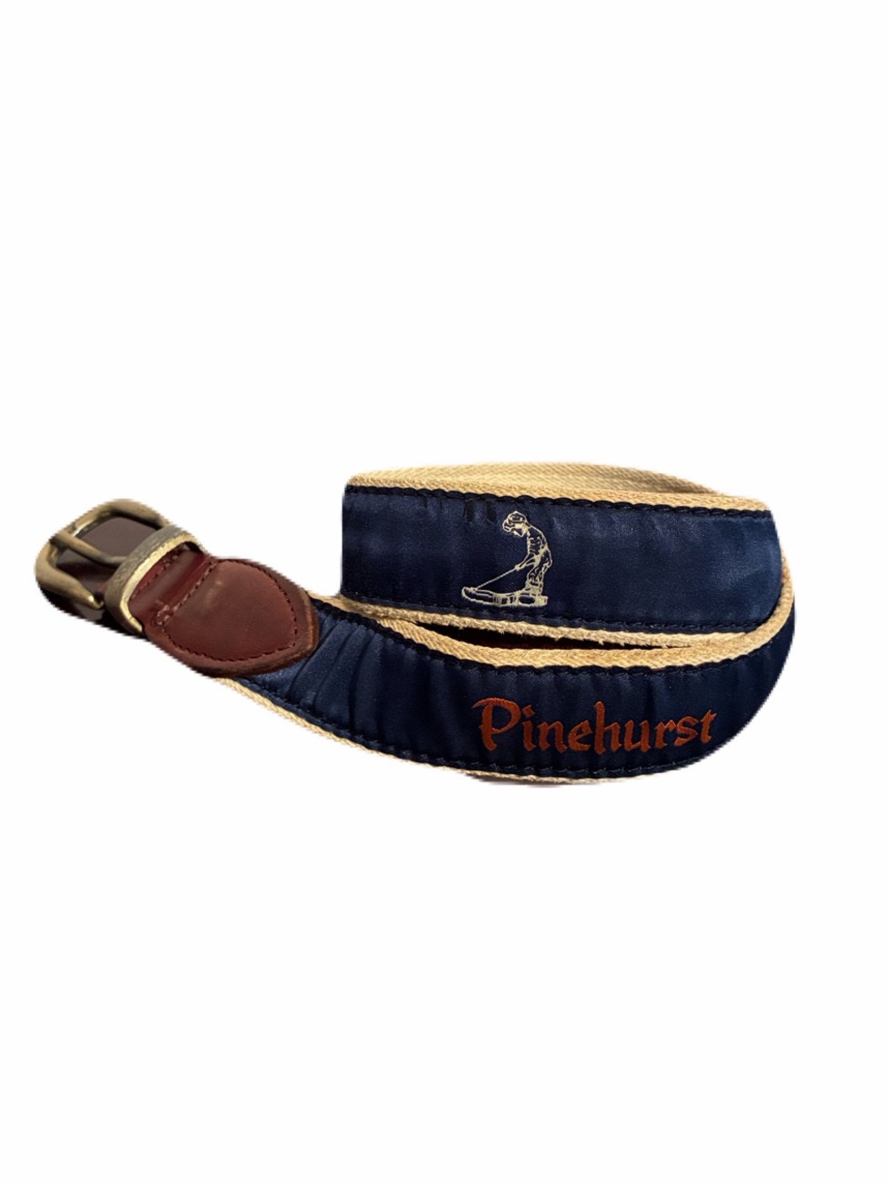 YRI Pinehurst Golf Resort Course #4 Canvas & Leather Belt, Men’s size 30 Waist